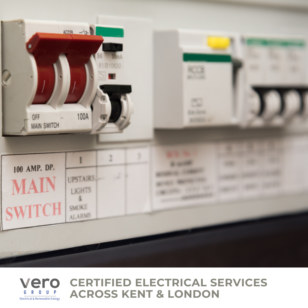 Modern consumer unit with clearly labeled circuits