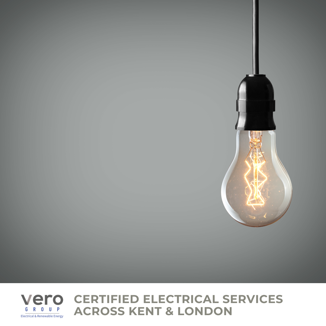 Flickering light bulb showing electrical problems